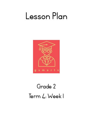Digital Lesson Plan: Grade 2 Term4 Week 1