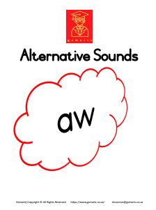 Digital Alternative Sounds 'aw'(2 pages)